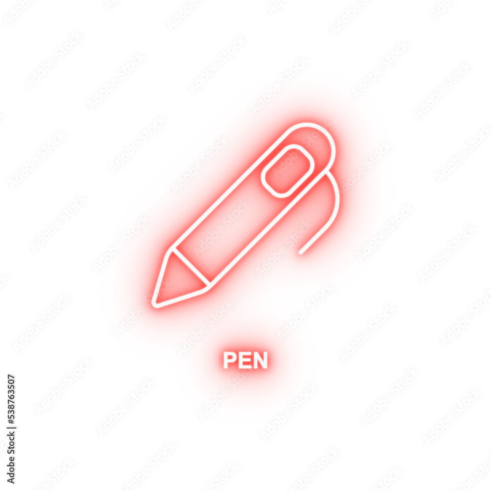 pen neon icon