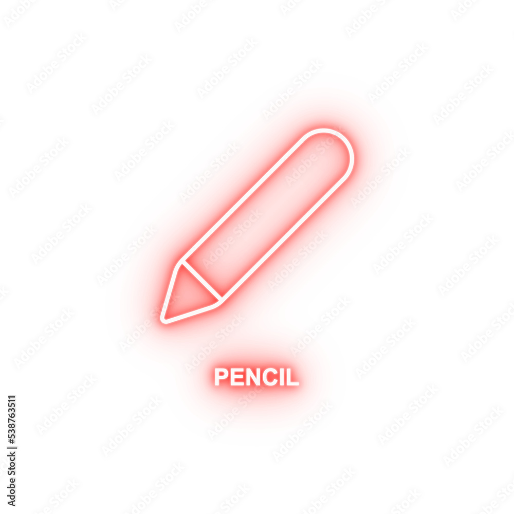 Obraz premium pencil neon icon
