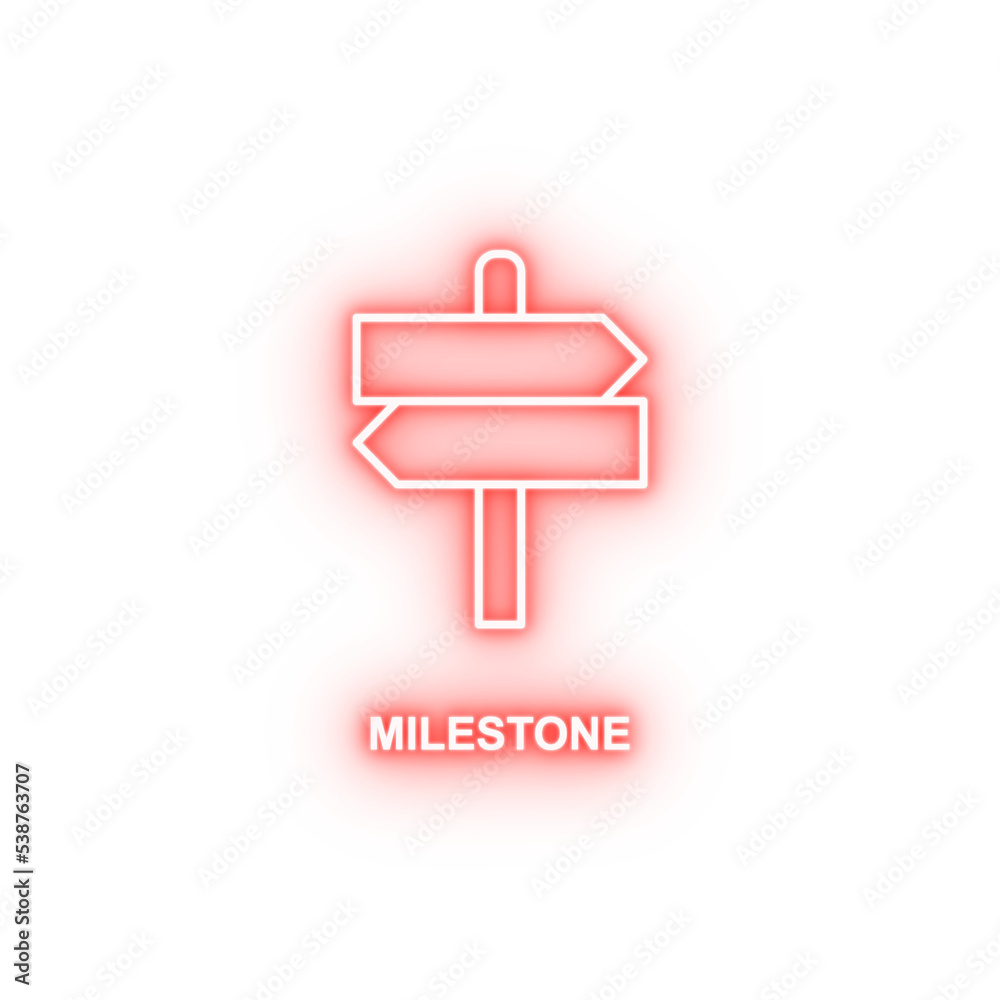 milestone neon icon milestone neon icon