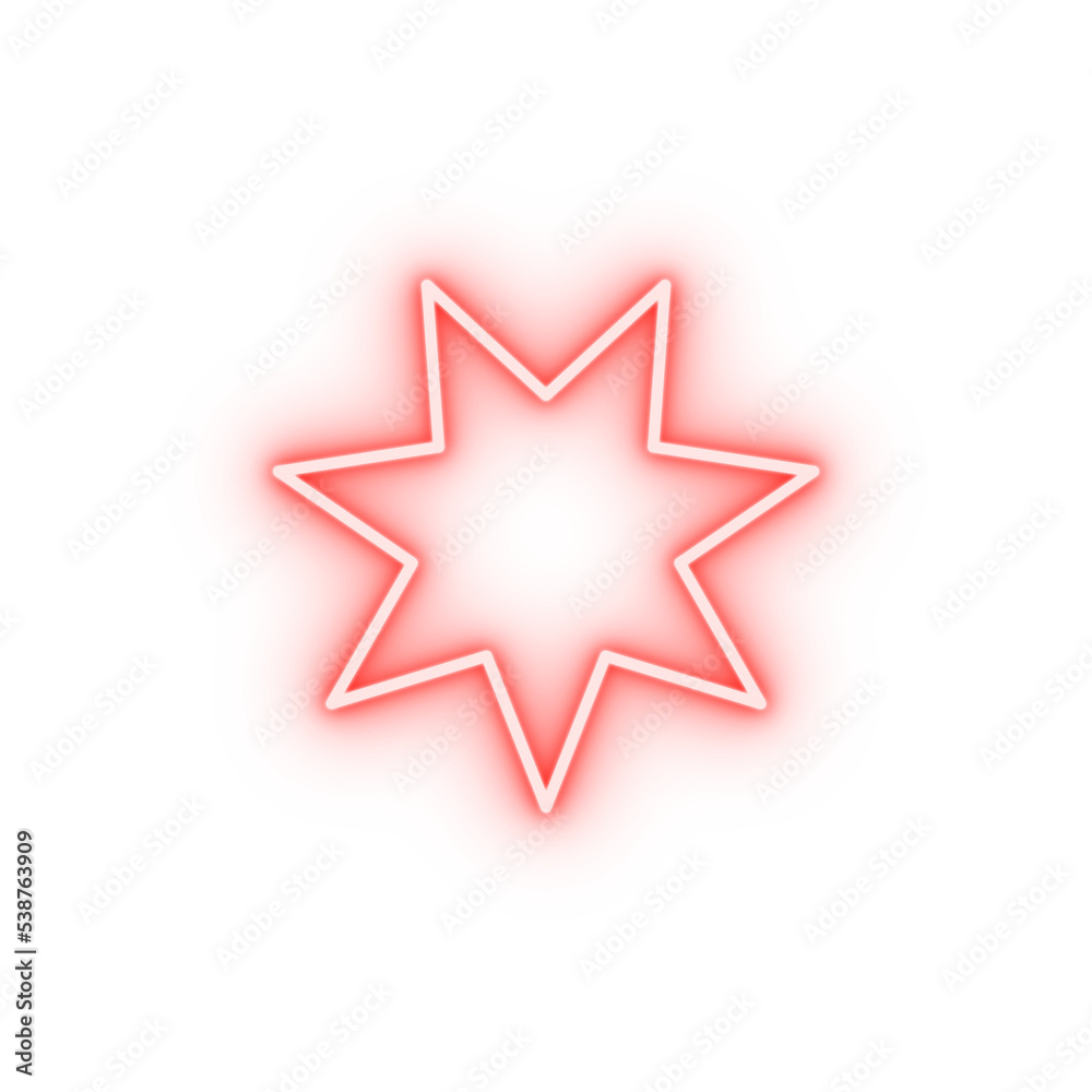 Obraz premium star line neon icon