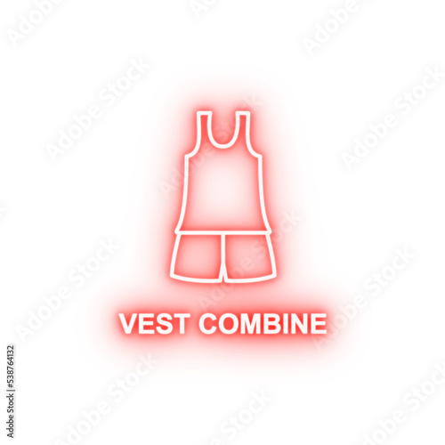 vest combine neon icon
