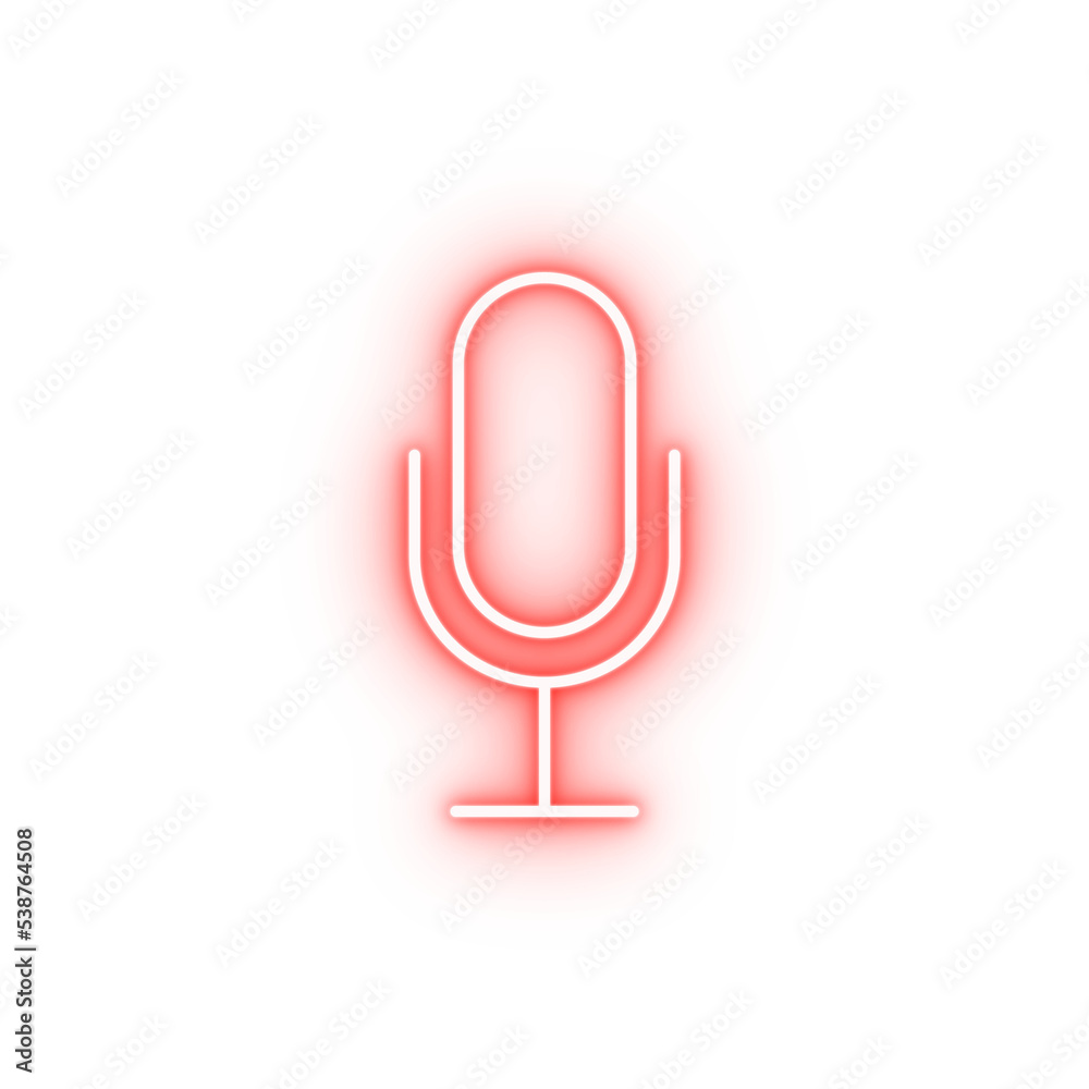 microphone neon icon