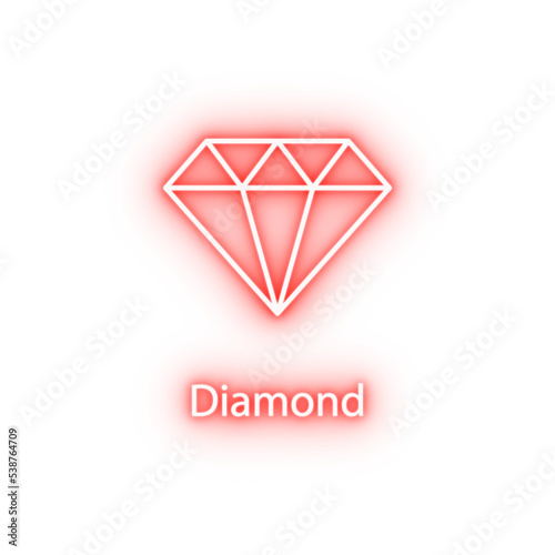 diamond neon icon
