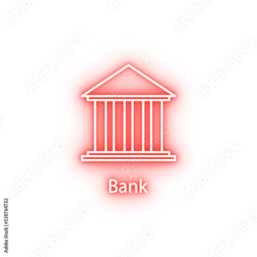 bank neon icon