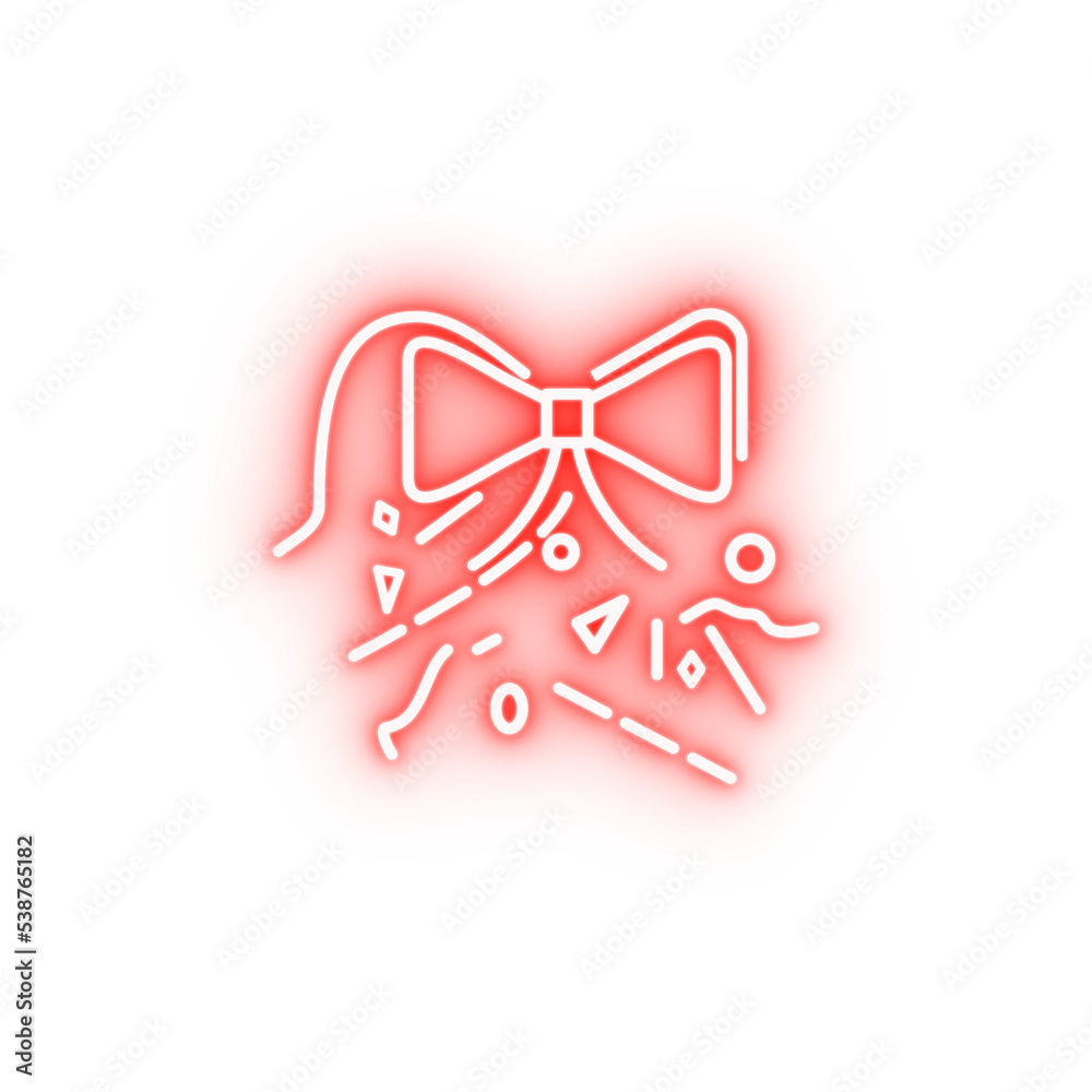 confetti dusk style neon icon confetti dusk style neon icon