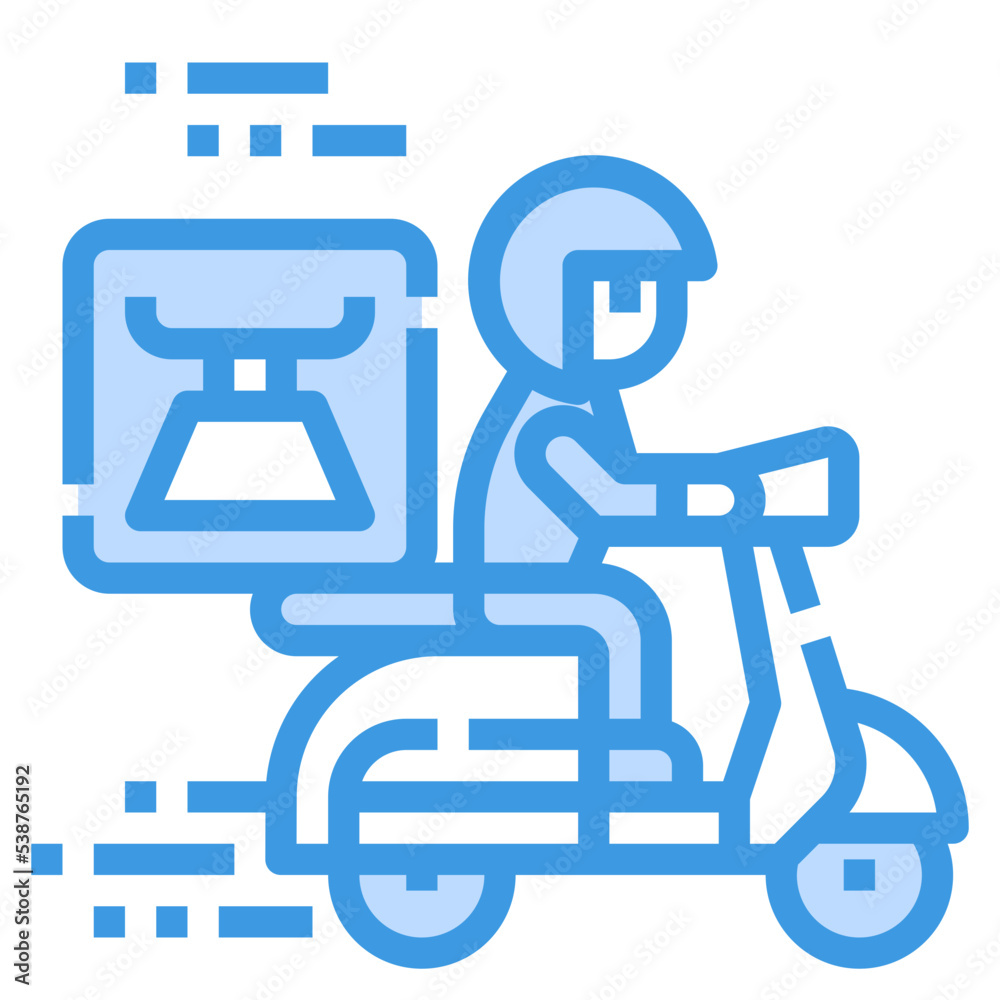 scale blue outline icon