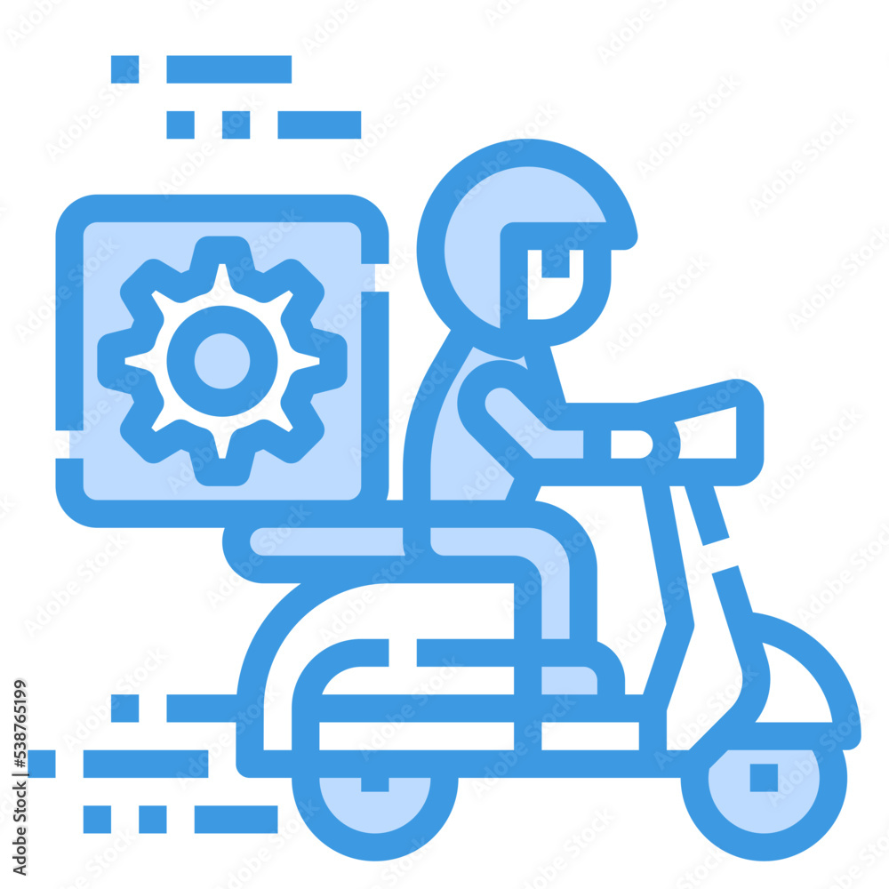 setting blue outline icon setting blue outline icon