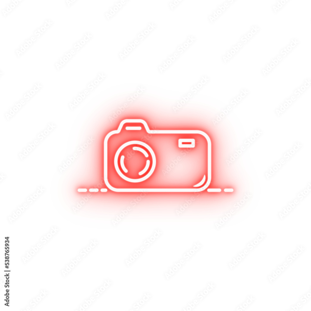 camera dusk style neon icon camera dusk style neon icon