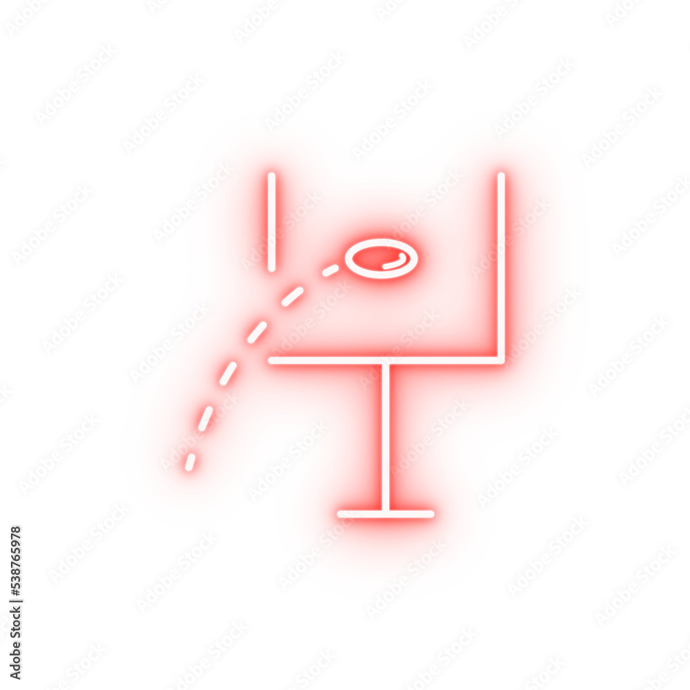 ball in flight rugby outline neon icon ball in flight rugby outline neon icon
