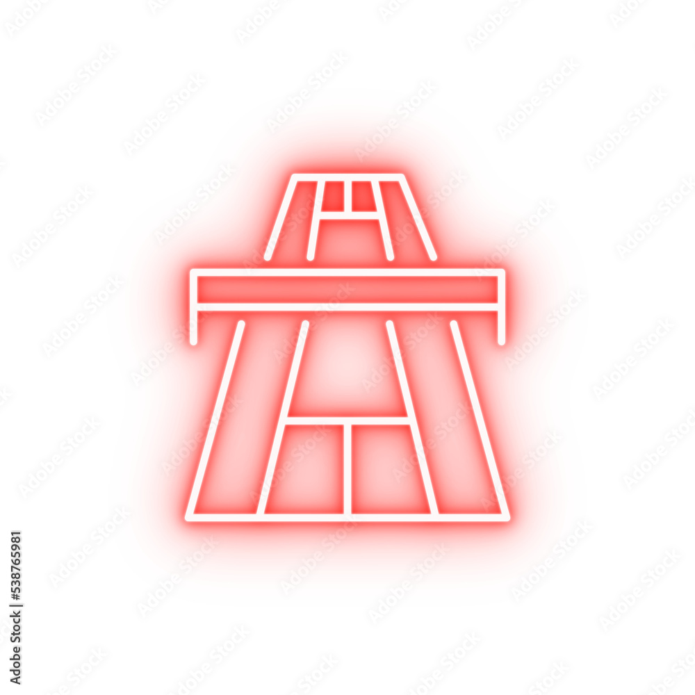 tennis field outline neon icon tennis field outline neon icon