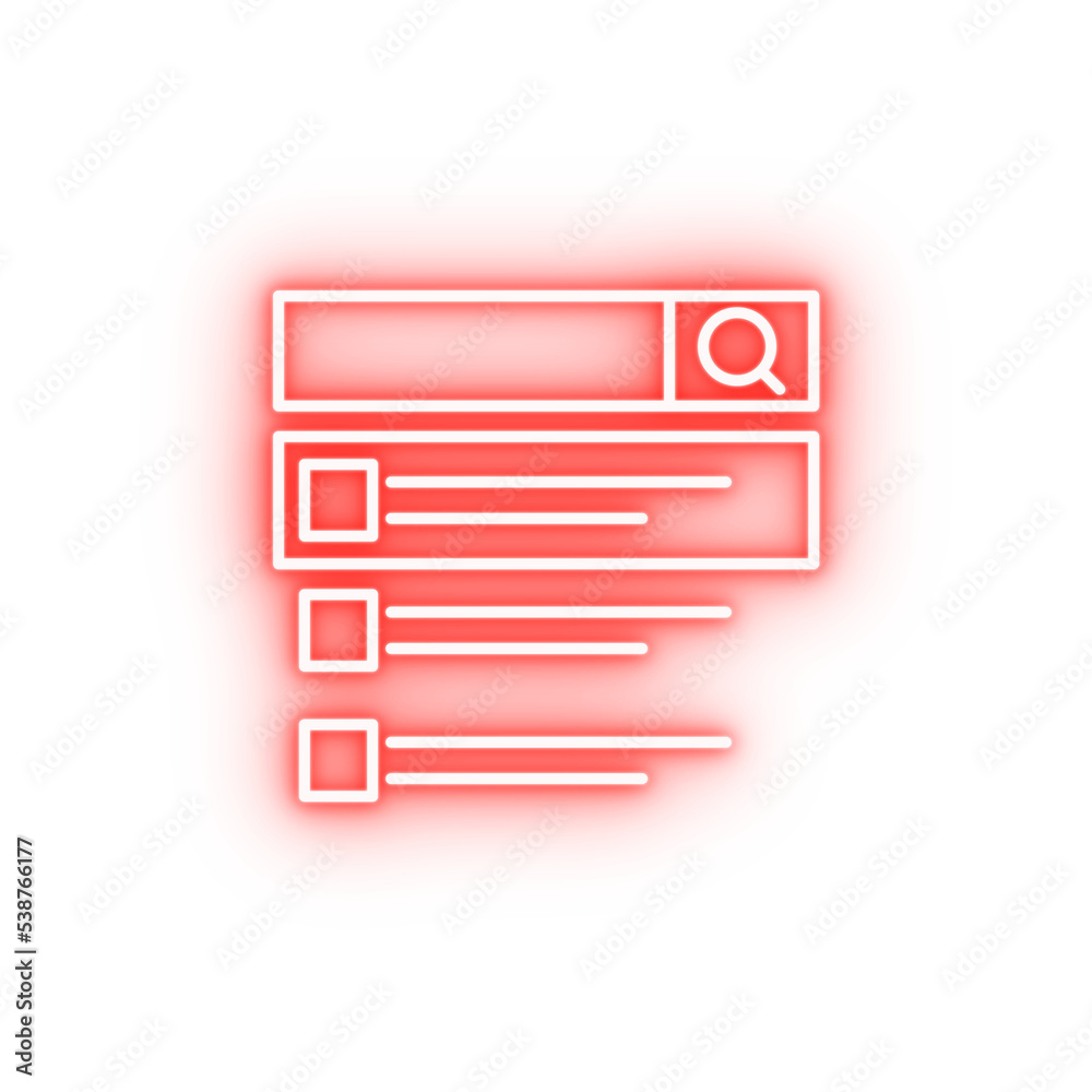 choice search engine neon icon choice search engine neon icon