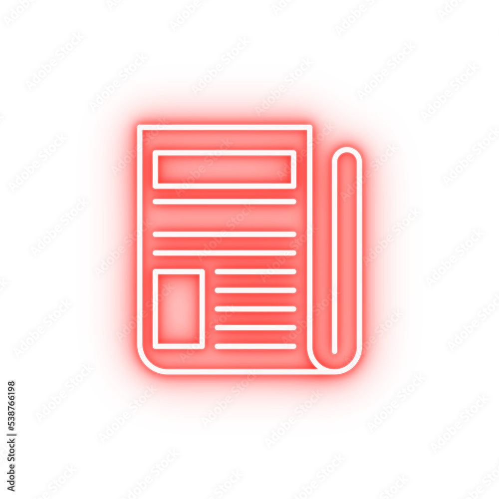 newspaper neon icon newspaper neon icon