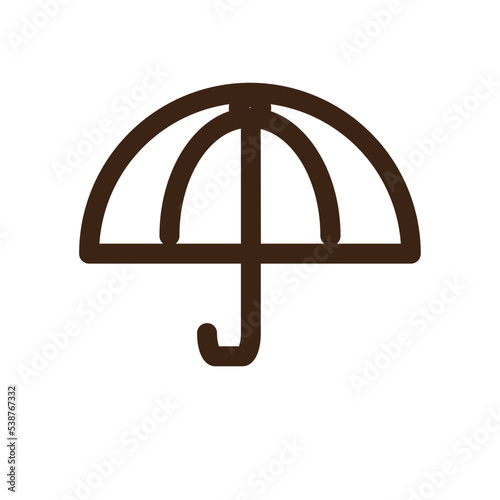 rainy umbrella weather outline icon