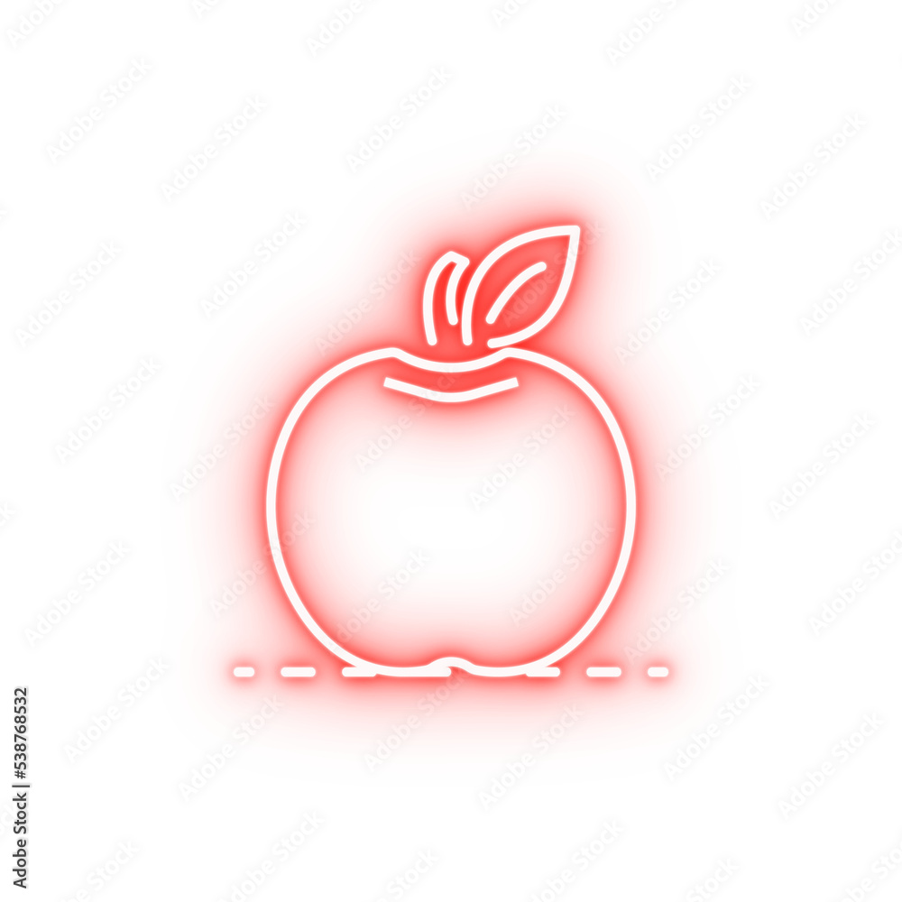 an Apple neon icon an Apple neon icon
