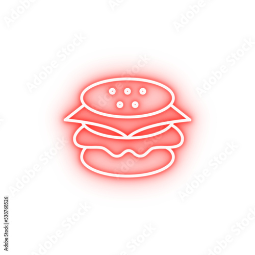burger neon icon