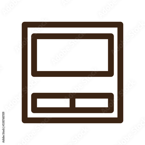 laptop screen touchpad outline icon