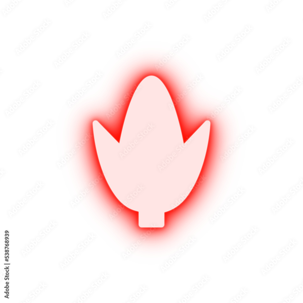 Obraz premium Corn farm neon icon