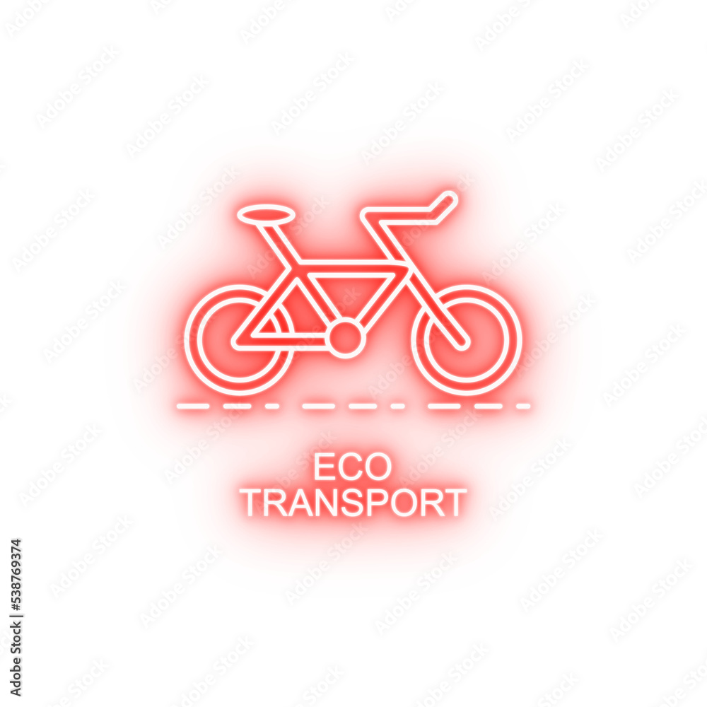 eco transport outline neon icon eco transport outline neon icon