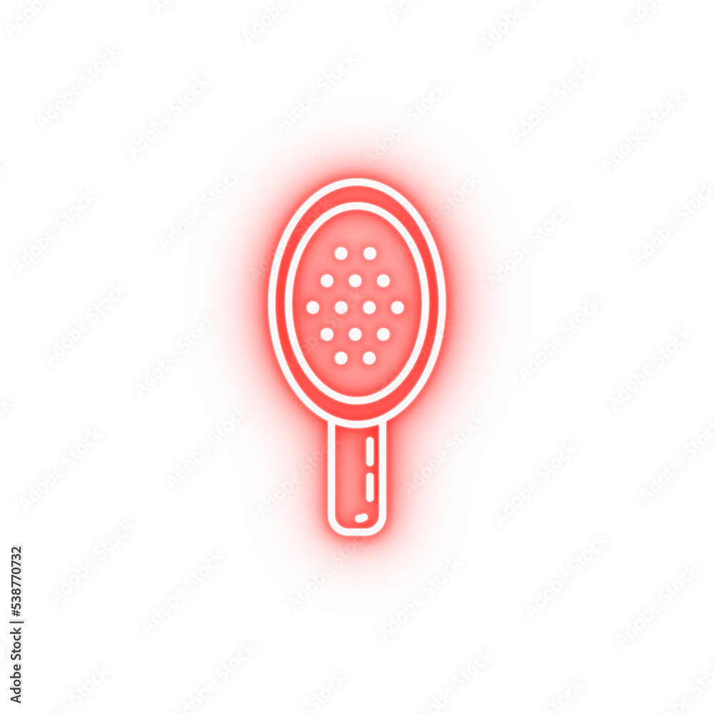 hair brush neon icon hair brush neon icon