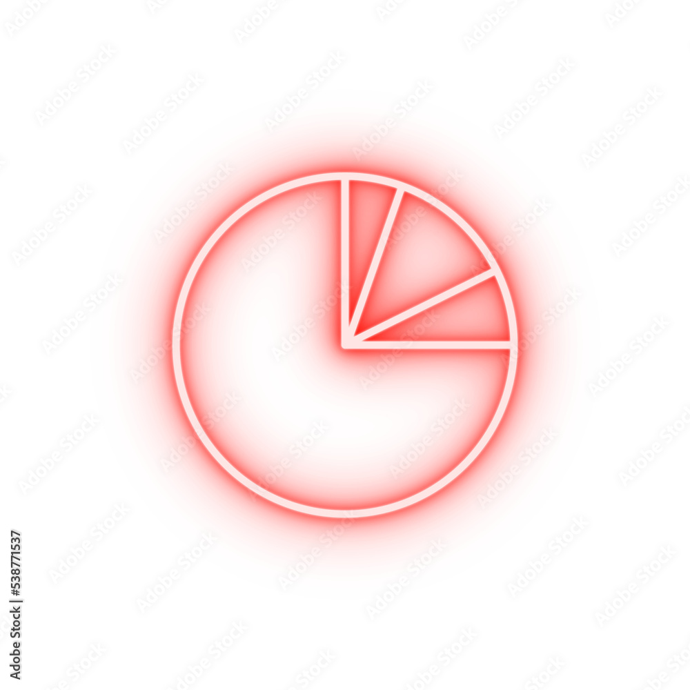 pie chart line neon icon pie chart line neon icon