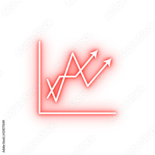 line chart line neon icon