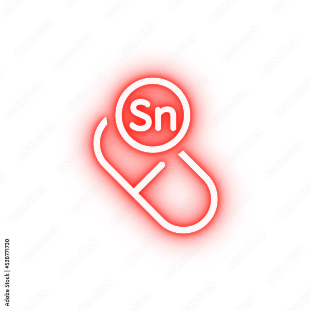 Vitamin Sn green neon icon Vitamin Sn green neon icon
