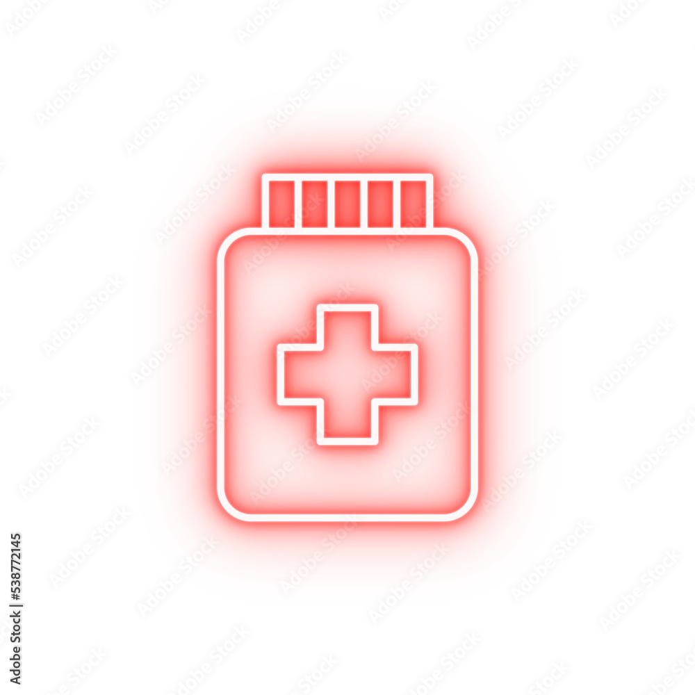 pills neon icon pills neon icon