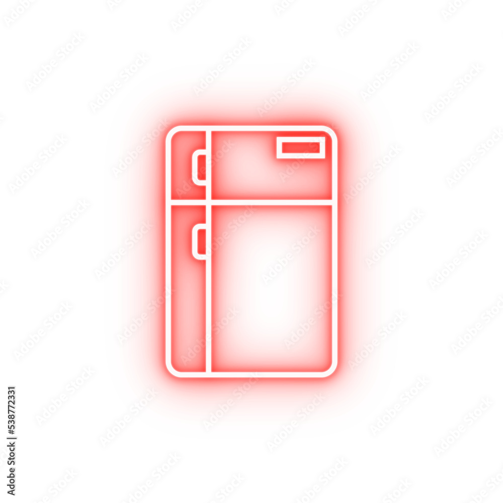 refrigerator neon icon refrigerator neon icon