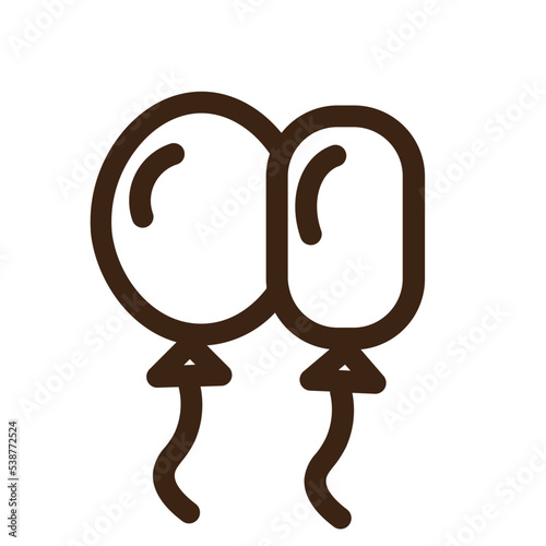 helium holiday party outline icon