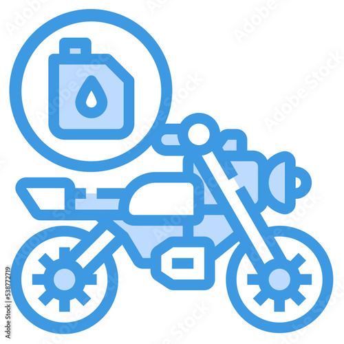 Fuel blue outline icon