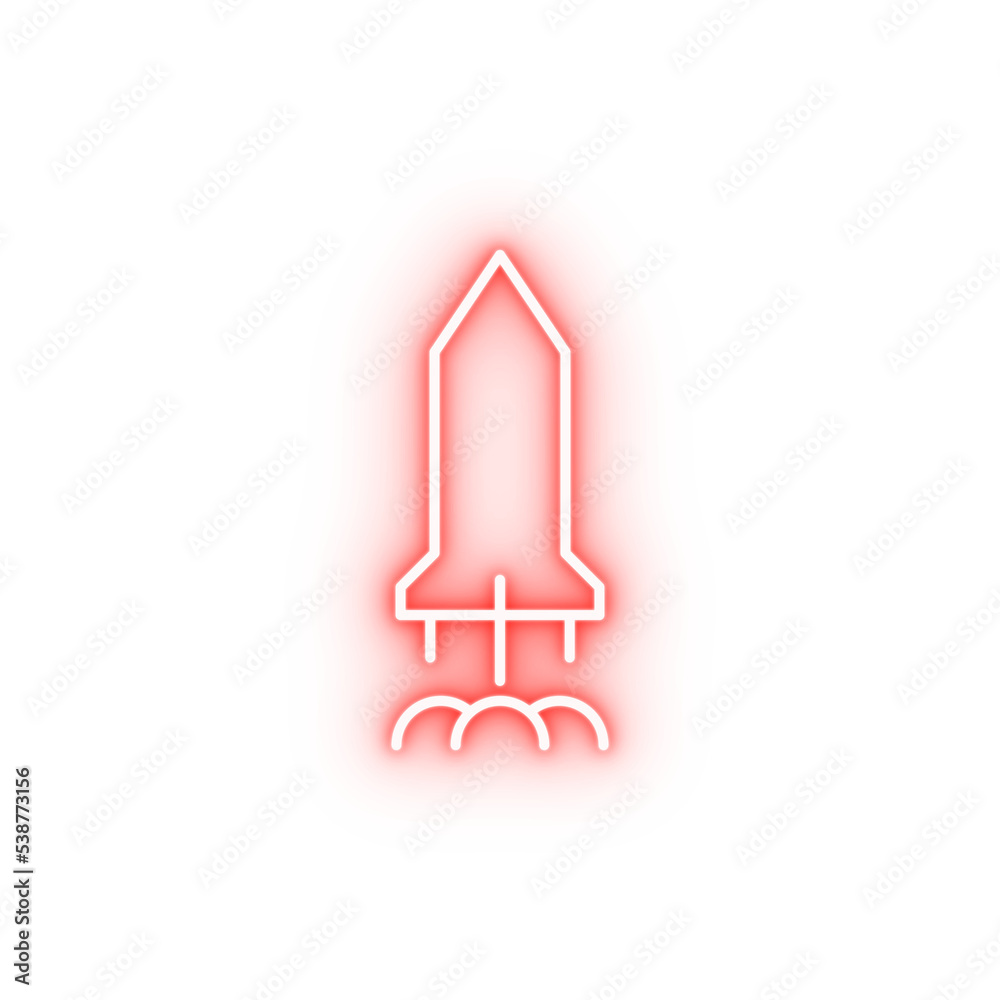 rocket neon icon rocket neon icon
