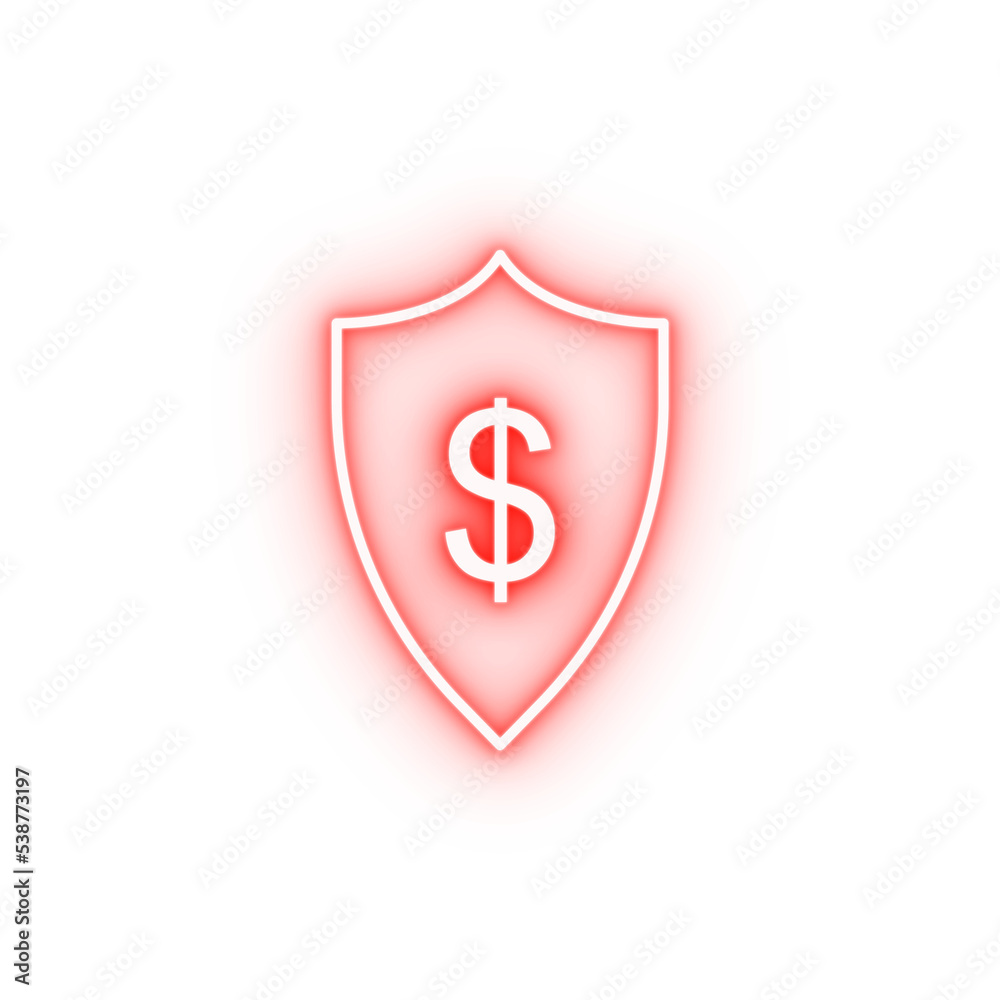 protection of the dollar neon icon protection of the dollar neon icon