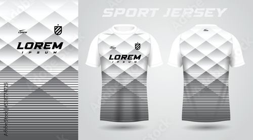 white gray shirt sport jersey design