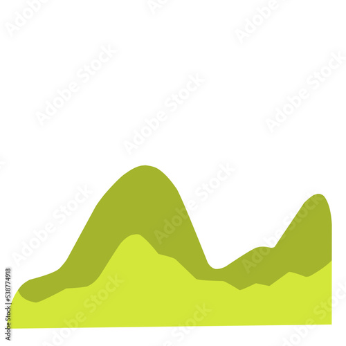 abstract green mountain