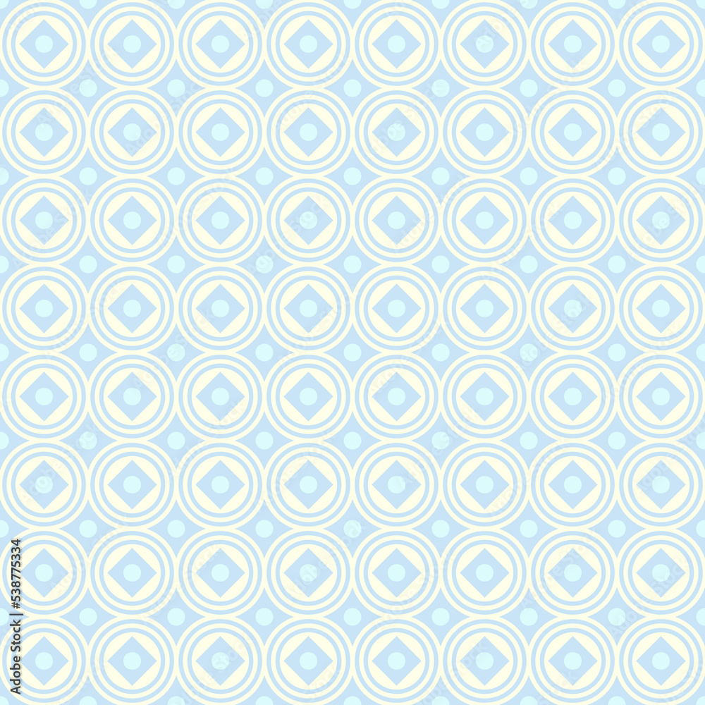 Circle and square seamless pattern. Abstract geometric background.