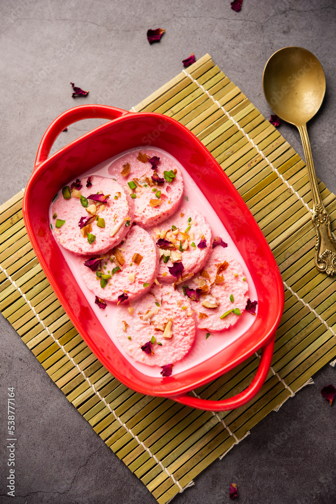 Rose Bread Rasmalai is the tweaked version of traditional Ras malai