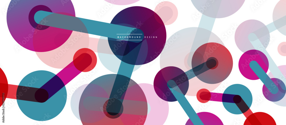 Abstract background. Round dots connected by lines. Trendy techno business template for wallpaper, banner, background or landing Abstract background. Round dots connected by lines. Trendy techno business template for wallpaper, banner, background or landing
