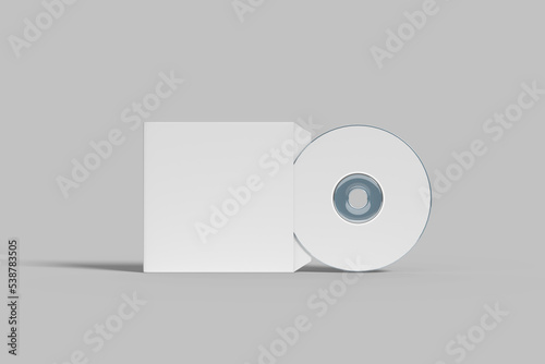 blank compact disk and cover mockup