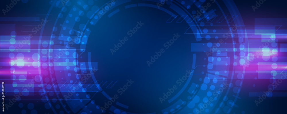 
high tech computer digital technology concept background image on blue background Futuristic DesignSci-Fi