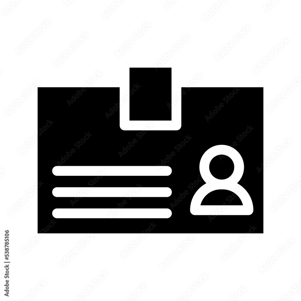 id cards with clasp icon color editable