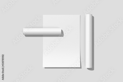 Quadro em tela rolled flyers mockup