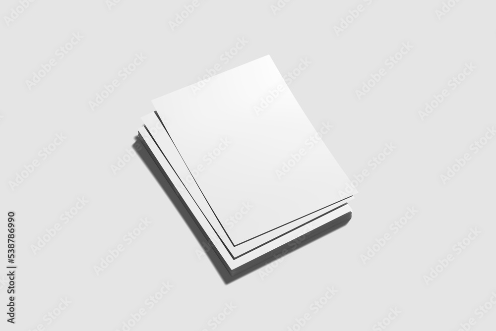 Stack of flyer mockup