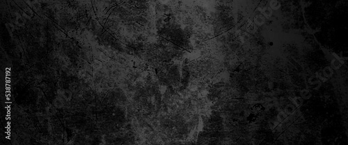 Scary  black  wall for background, Dark grunge textured black concrete wall background, black horror wall background, dark slate background toned classic black color, old textured background. 