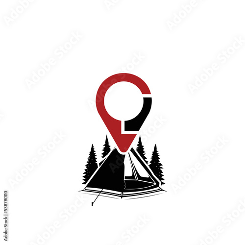 pin camp logo design
