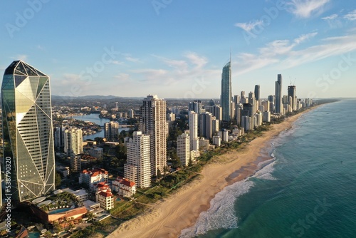 Skyscrapers along the beach