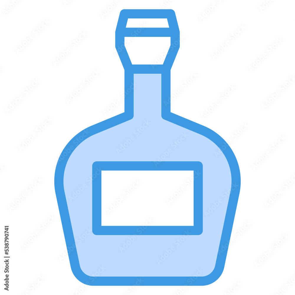 bottle blue outline icon