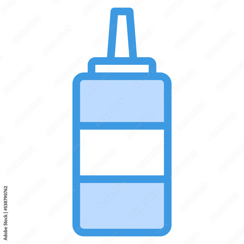 bottle blue outline icon