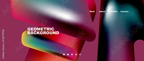 Colorful geometric background landing page. Vector illustration for wallpaper, banner, background, leaflet, catalog, cover, flyer