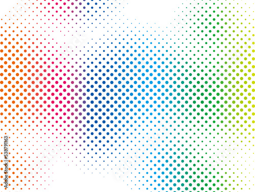 背景素材 ドット柄 レインボー 透過PNG Background material Dot pattern Rainbow transparent PNG