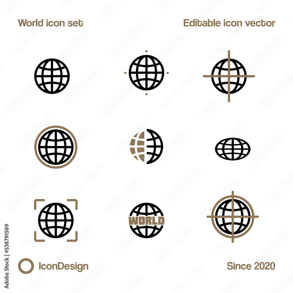 Simple Set of Globe or world Related Vector Line Icons. with black and gold color.
Simple Set of Globe or world Related Vector Line Icons. with black and gold color.